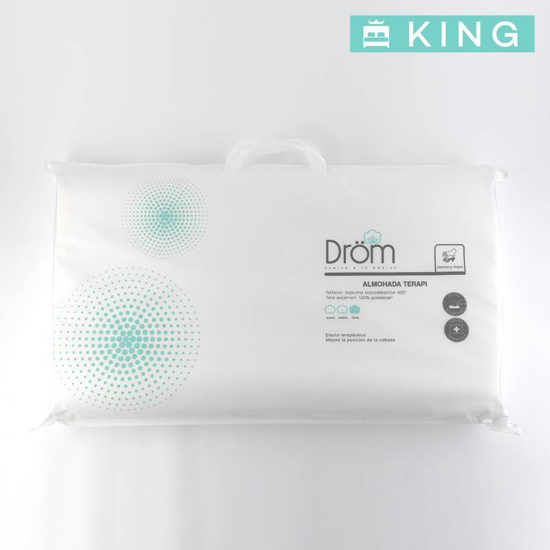 DROM - Almohada en Memory Foam, Firme 50 X 90 cm Drom Terapi