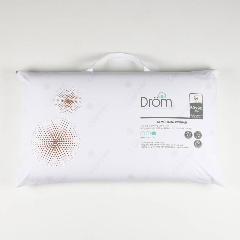 DROM - Almohada en Memory Foam, Firme 50 X 90 cm Drom Koppar