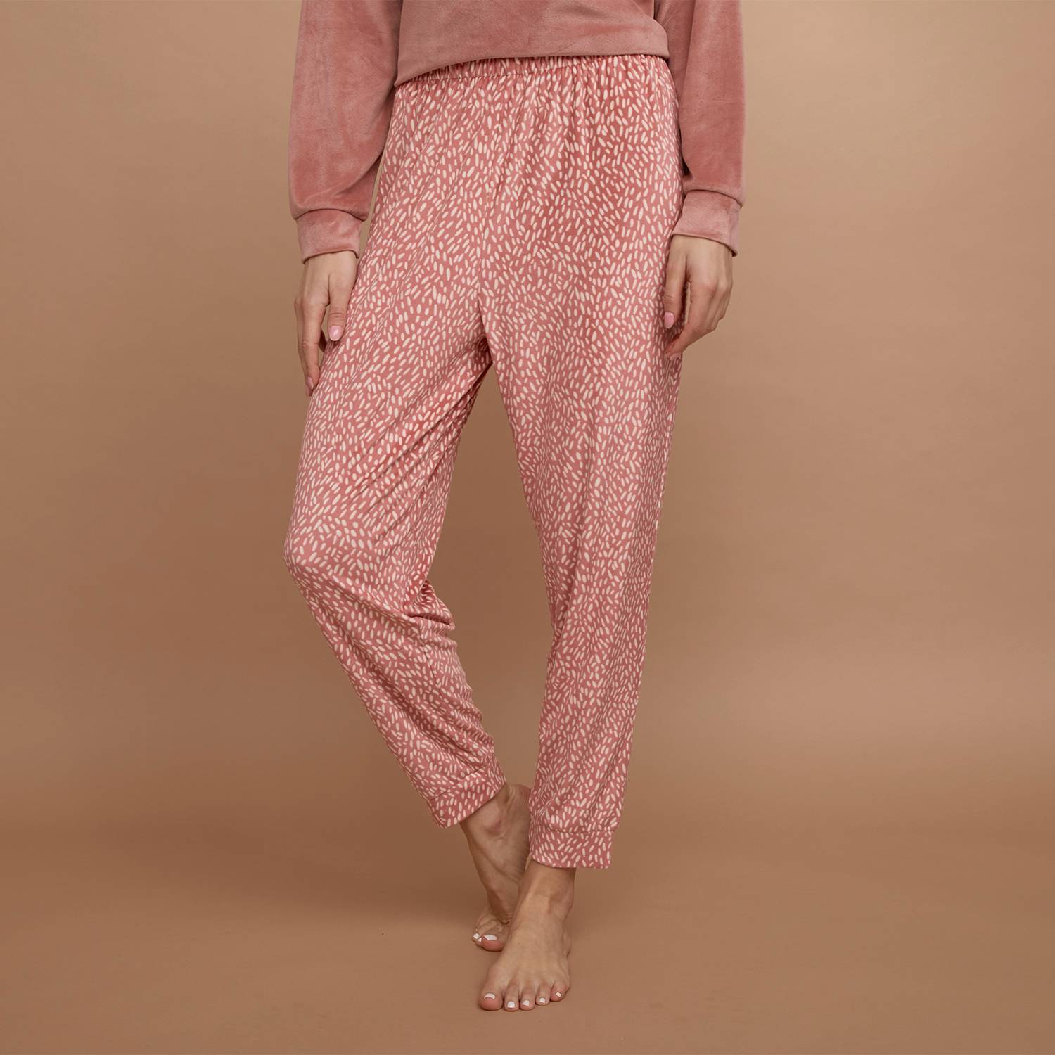 Mujer Ropa de Ropa para dormir de Pijamas Pijama Love Stories de Algodón de color Rosa 