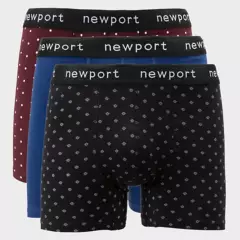 NEWBOAT - Boxers para Hombre Pack de 3 de Algodón Newboat
