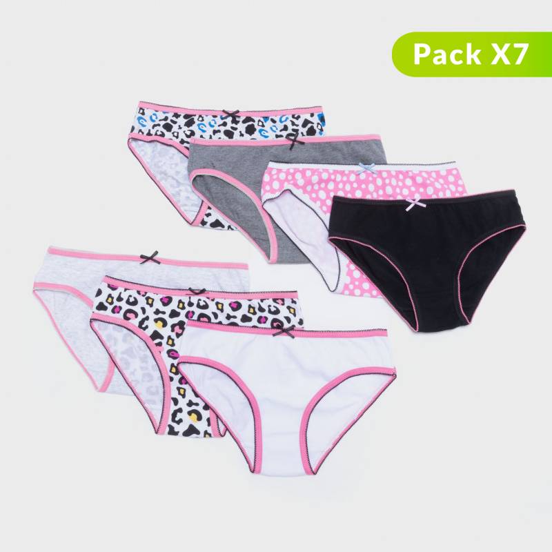 ELV - Pack de 7 Panties para Niña ELV