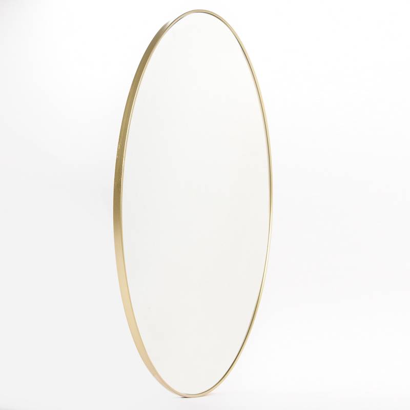 Espejo de pared Fournier, Redondo, Tamaño: 80 x 80 x 2,4 cm, Superficie  del espejo: 77,8 x 77,8 cm, Para colgar en la pared, Metal, Recubrimiento de polvo, Resistente a la humedad