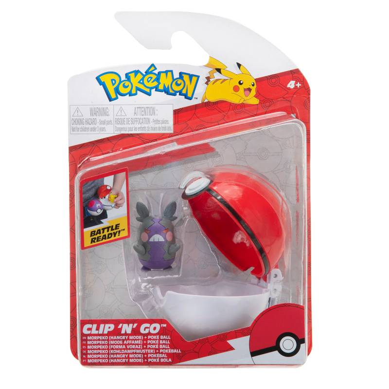 POKEMON - Figura de acción Pokemon - Pokebola (Hangry Morpeko & Poké Ball)