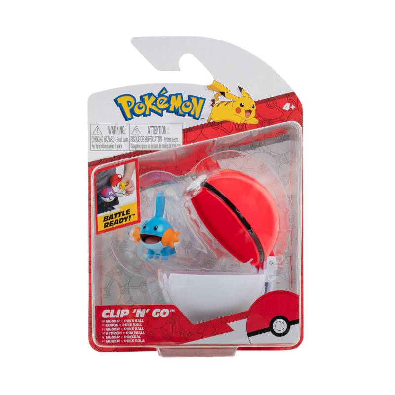 POKEMON - Figura de acción Pokemon - Pokebola (Mudkip & Poké Ball) 
