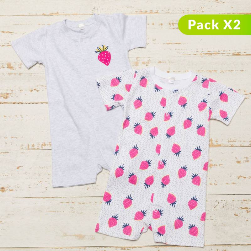 YAMP - Pack de 2 Pijamas de algodón para Bebé Niña Yamp