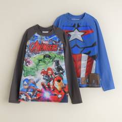 MARVEL - Pack de 2 Camisetas UV para niño Avengers