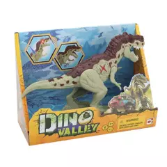 DINO VALLEY - Muñeco de dinosaurio T-Rex de 20 cm con luz y sonido incluye bateria para mayores de 3 años