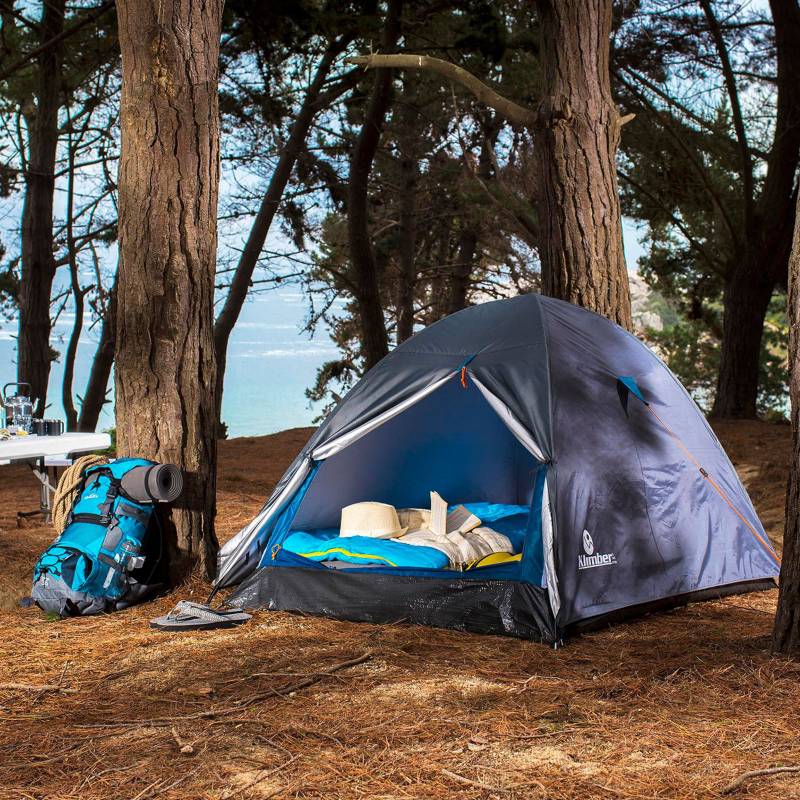 - Carpa Camping Iglú 2 personas con sobrecarpa 800mm  Clima Frío Klimber