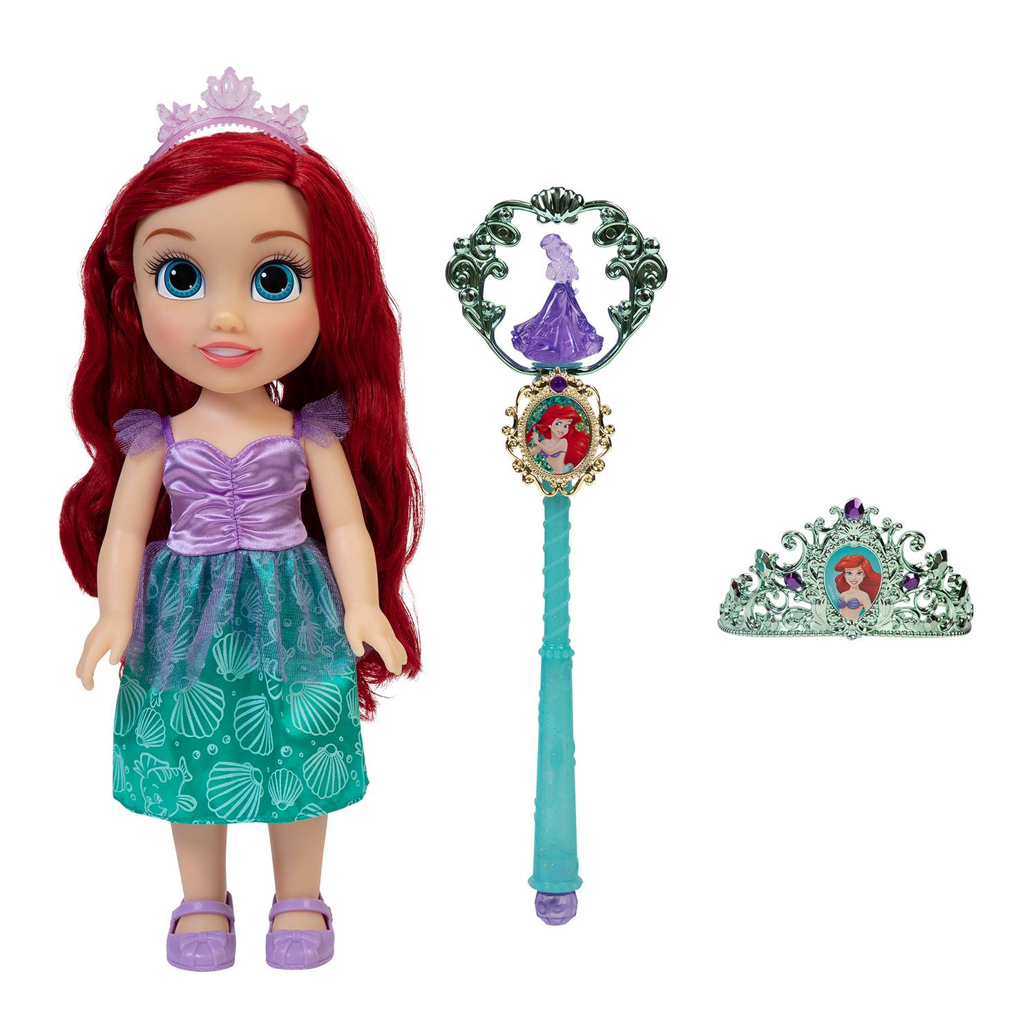 DISNEY PRINCESS Muñeca Disney Princess Tiara Wand Ariel 
