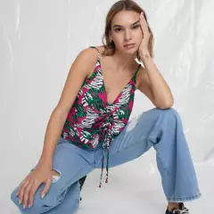 DENIMLAB - Blusa para Mujer con Estampado Sin mangas Denimlab