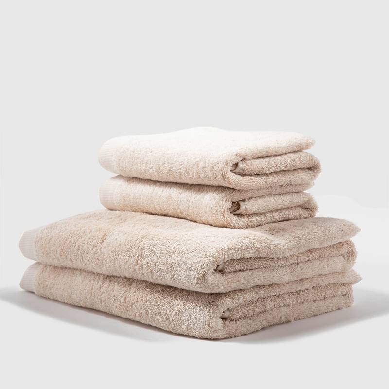 Juego de toallas Rosa 100% algodón orgánico de 700 gramos.