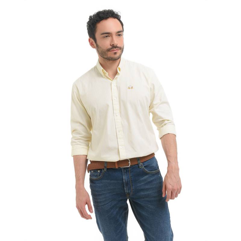 LA MARTINA - Camisa casual para Hombre de Rayas Manga larga La Martina