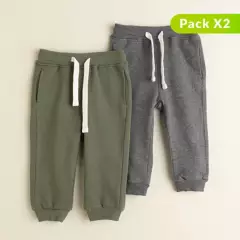 YAMP - Pack de 2 Pantalones Jogger para Bebé Niño algodón Yamp