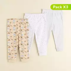 YAMP - Pack de 3 pantalones para Bebé Niña Yamp