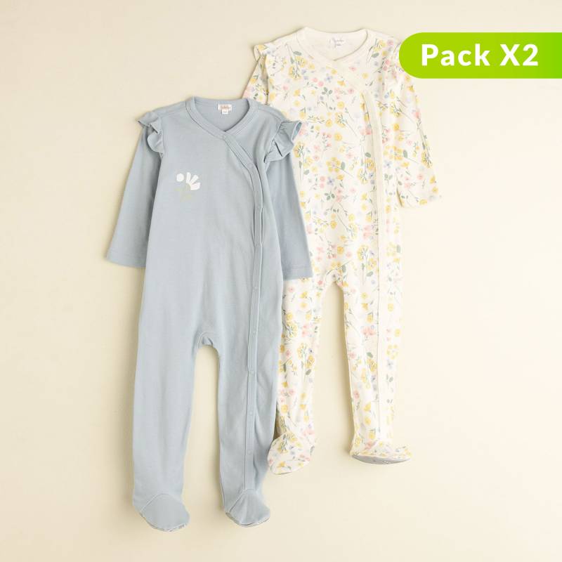 YAMP - Pack de 2 pijamas para bebe niña algodón Yamp