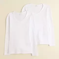 ELV - Pack de 2 camisetas blancas para niña ELV