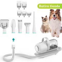KULCAN - Kit de aseo para mascotas Aspiradora Cepillo Quita Pelos Grooming para Perro y Gato