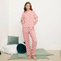 DISNEY - Pijama completa con pantalón Largo Manga corta para Mujer Viscosa Disney