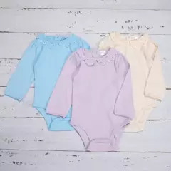 YAMP - Pack de 3 bodies para bebe niña algodón yamp