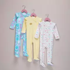 YAMP - Pack de 3 Pijamas para Bebé niña Yamp