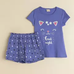 ELV - Pijama con short para niña juvenil ELV