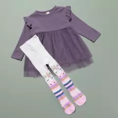 YAMP - Vestido + medias para Bebé niña en Viscosa Yamp