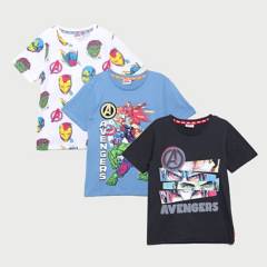 DISNEY - Pack de 3 Camisetas para Niño Avengers
