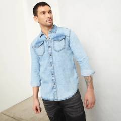 MOSSIMO - Camisa de jean para Hombre Regular Mossimo
