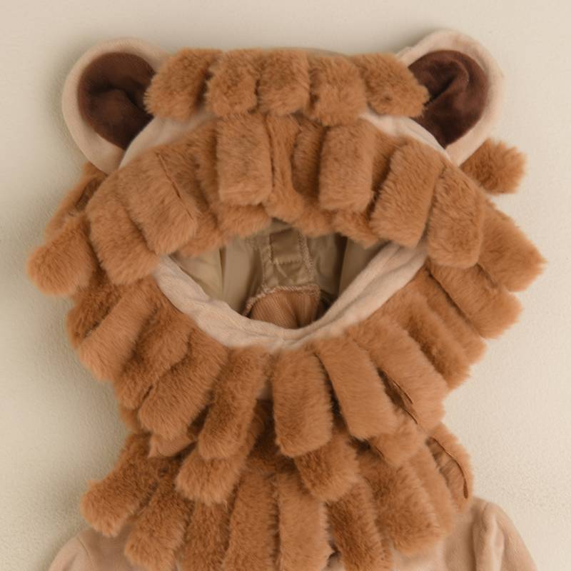 Disfraz de león de felpa para bebé, talla 0-6 meses