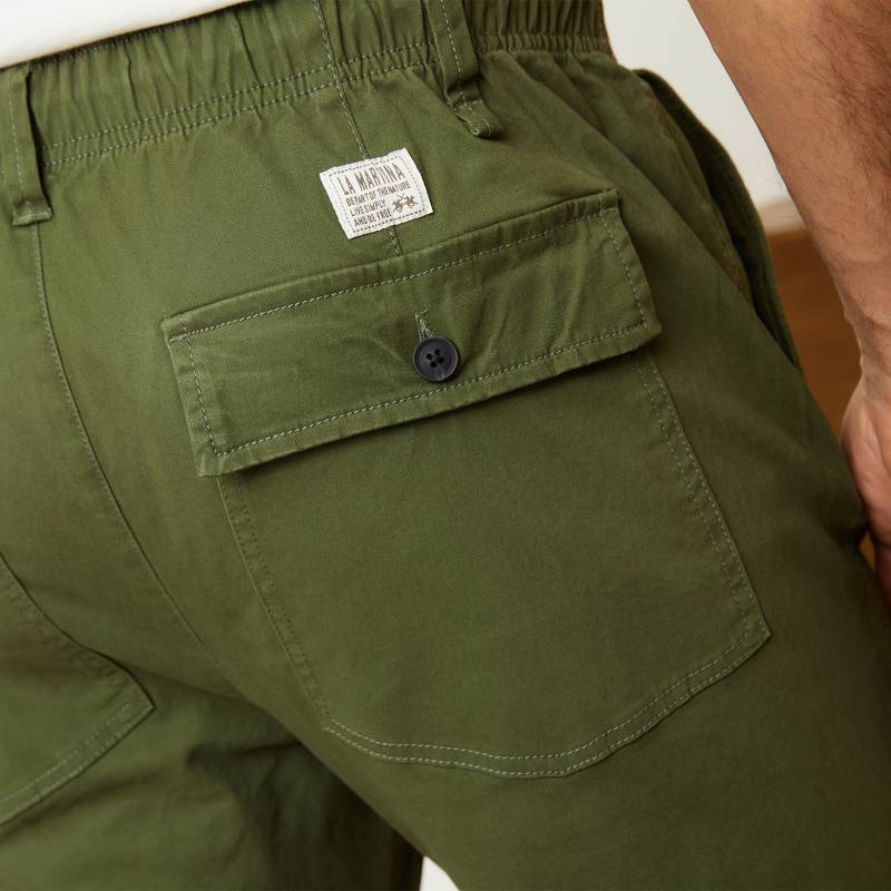 Pantalones de chándal de algodón para hombre ajuste còmodo Verde ramillete  La Martina