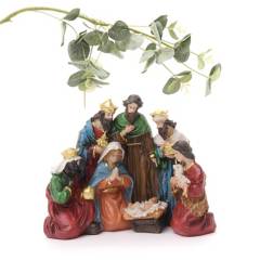 MICA - Pesebre de Navidad de Resina 20.3 cm. Nacimiento de Jesús 1 pieza Mica