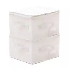 MICA - Cajas Organizadoras. Set x2 Cajas Organizadoras Canvas 20x25 cm