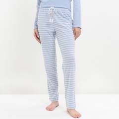 SYBILLA - Pantalón de pijama Larga para Mujer de Algodón Sybilla