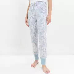 SYBILLA - Pantalón de Pijama para Mujer Larga de Algodón Sybilla