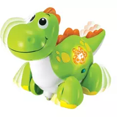 WINFUN - Dinosaurio Rex Camina Conmigo, tiene Luces y Sonidos, a partir de los 12 meses, Incluye Control para Manejar al Dino (Incluye Pilas)