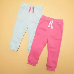 YAMP - Pantalones Bebé niña Pack de 2 unidades con Cintura elásticada en Algodón Yamp