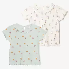 YAMP - Pack De 2 Camiseta Para Niña En Algodón Yamp