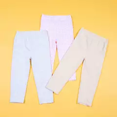 YAMP - Pack de 3 Pantalón para Bebé niña en Algodón Yamp