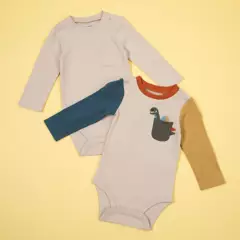 YAMP - Pack de 2 Bodies para Bebé niño en Algodón Yamp