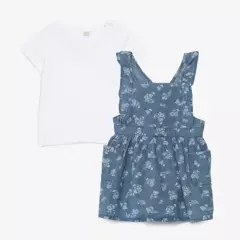 YAMP - Conjunto Vestido + camiseta para Bebé niña en Algodón Yamp