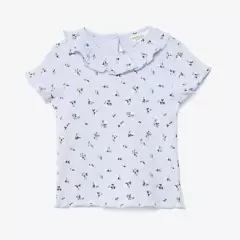 YAMP - Camiseta para Bebé niña con Flores Manga corta en Algodón Yamp