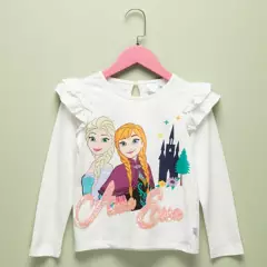 DISNEY - Camiseta Niña con Estampado Manga larga Algodón Frozen