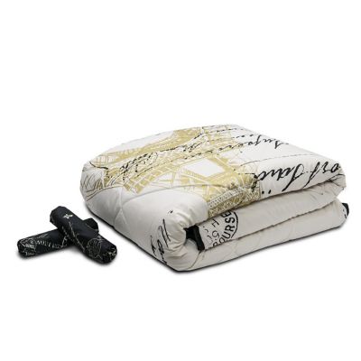 Acolchado Panel Print Cama Doble 3P - Paris Dorado Realtex Ac-007