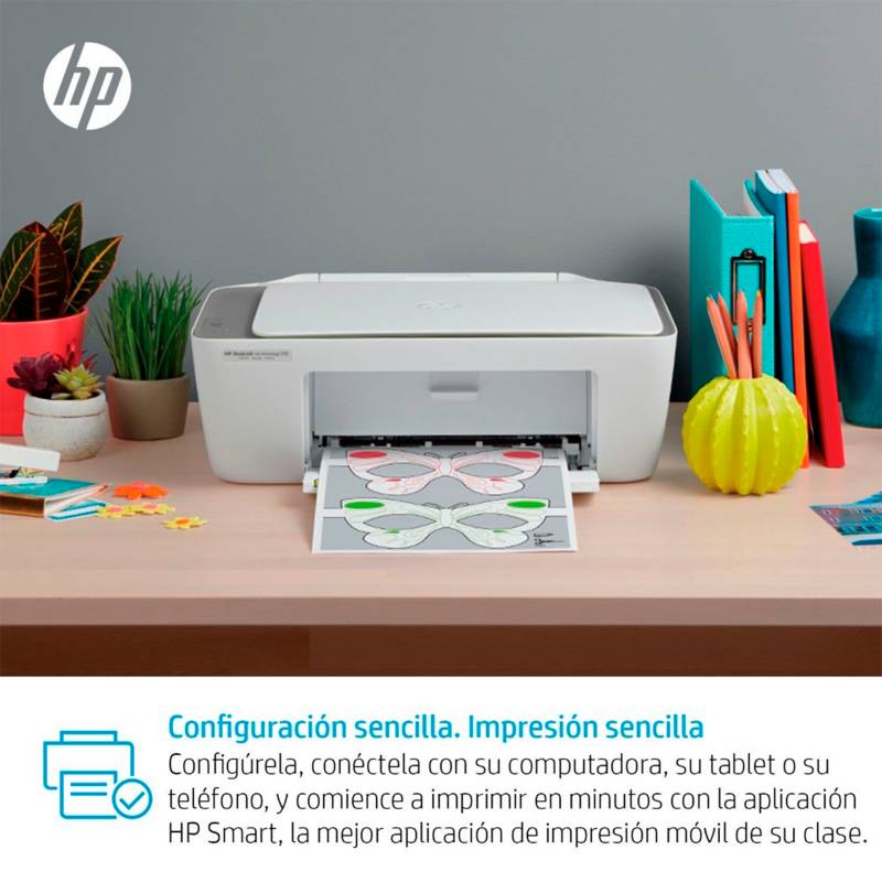 Comprá Impresora Multifuncional HP DeskJet Ink Advantag 2775 Wi-Fi -  Blanco/Gris - Envios a todo el Paraguay