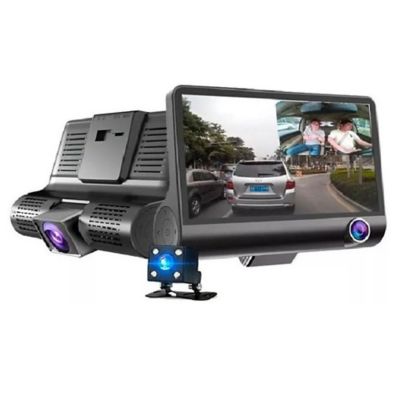 Camara Carro Dvr 3En1 Frontal + Interior + Reversa Danki