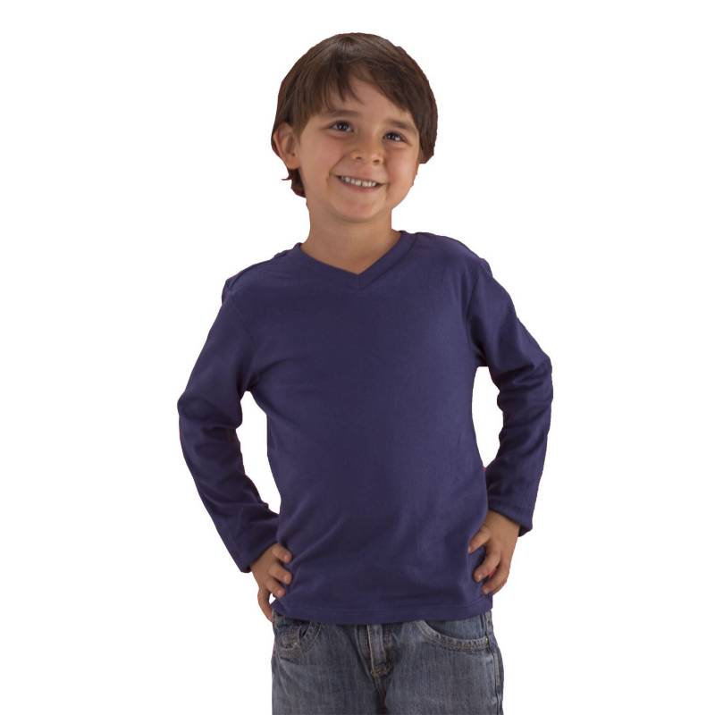 Camiseta manga larga cuello tira infantil| JBP