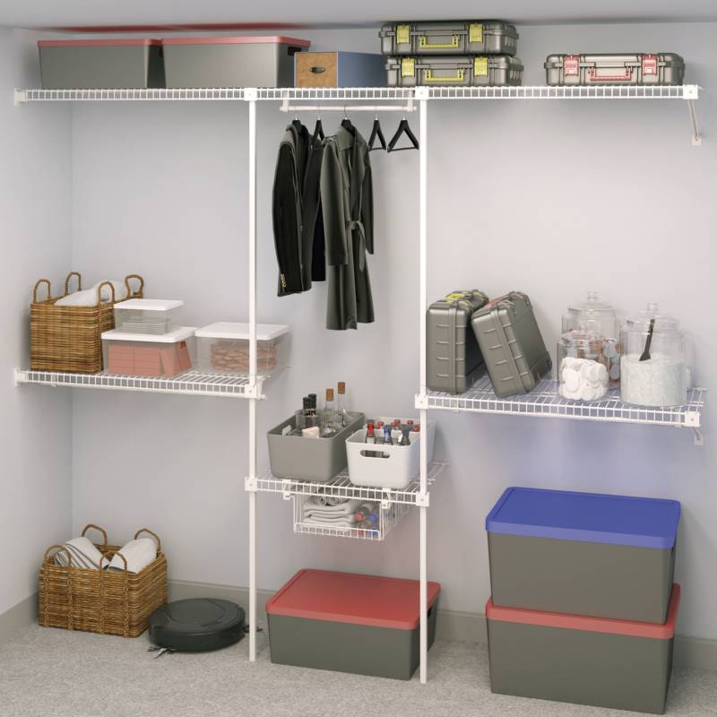 Organizador de closet ajustable Sparta de color blanco