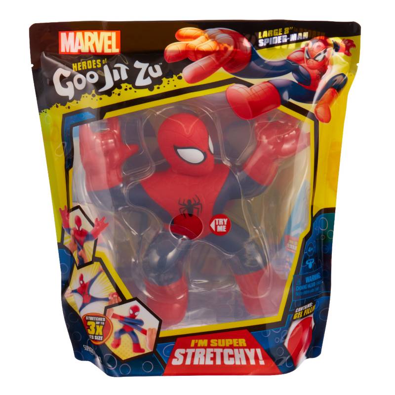 GOO JIT ZU - Goo Jit Zu Héroe Marvel de Lujo Spiderman 8"