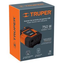 TRUPER - Inversor de corriente con puerto usb 750w truper