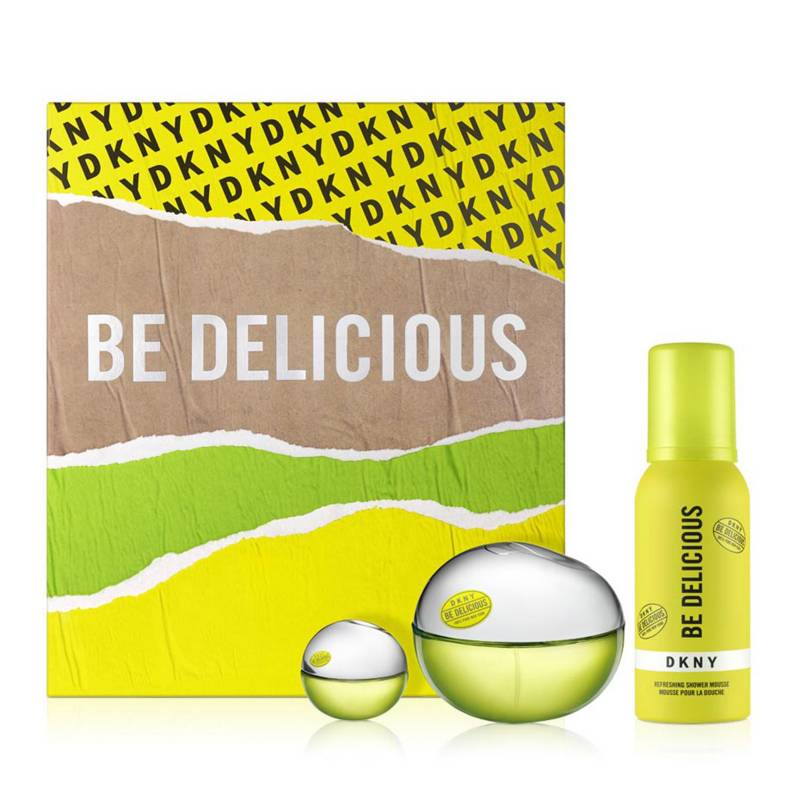 DKNY - Set de Perfume Donna Karan Apple Holiday Be Delicious 100 ml + Miniatura fragancia Be Delicious EDP 7ml + Be Delicious Refreshing Shower Mousse 100ml Mujer EDP